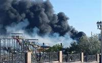 На росії горить ще один нафтоналивний комплекс на Азовському морі, — Генштаб